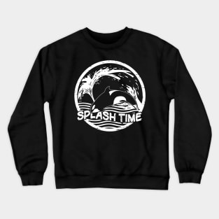 Killer whale, Sunset, Environment, Planet, Ocean Crewneck Sweatshirt